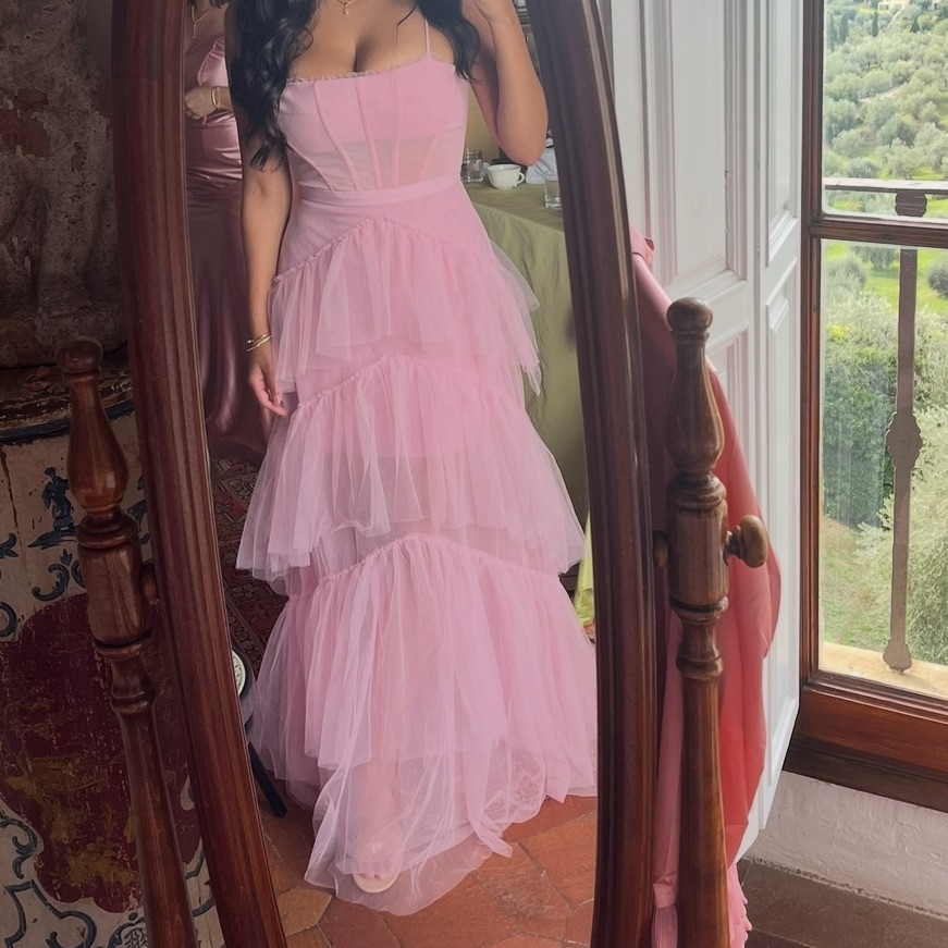 Bcbg Pink Tulle Dress